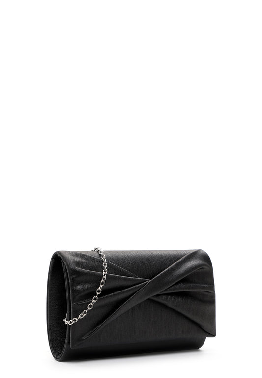 Sort glitter festtaske - Drapering - med rem