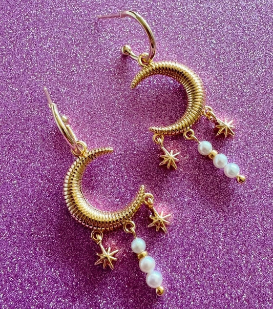 Chandra moon earrings - Gold