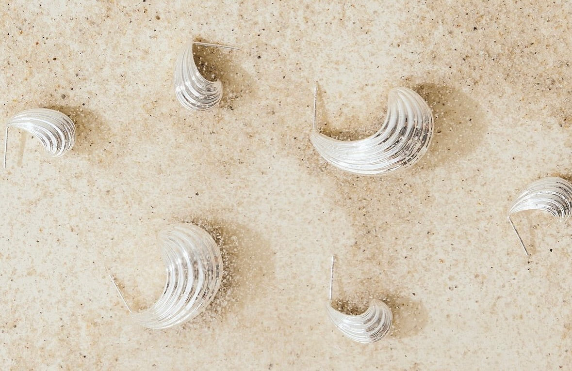 Elna earrings - Silver large