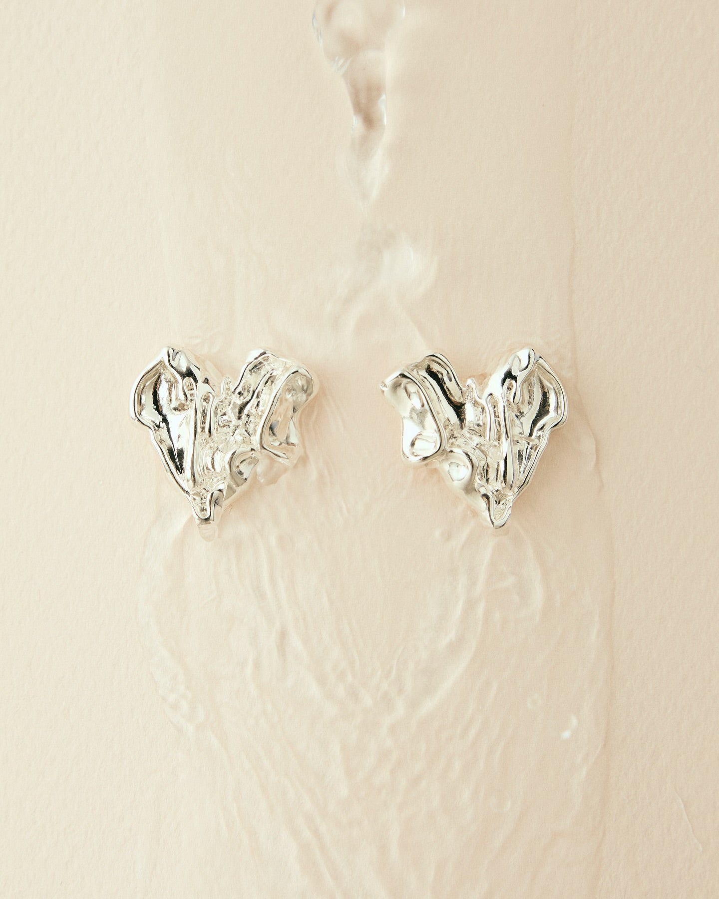 Heart earrings - Silver