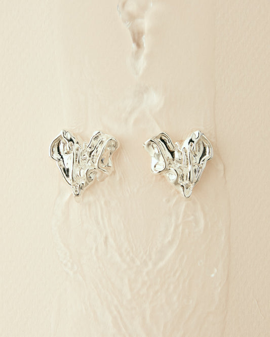 Heart earrings - Silver
