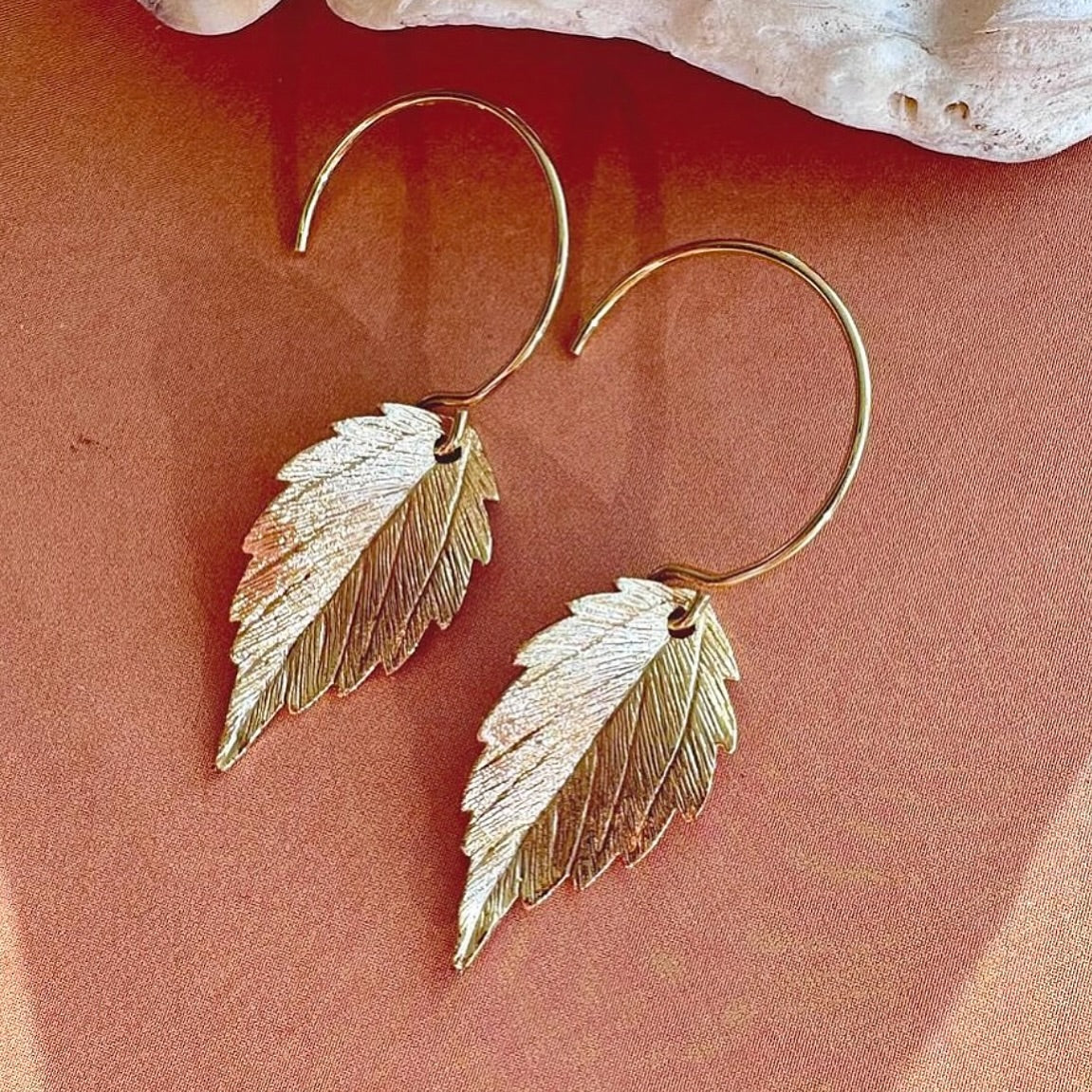 Leaf earrings - Gold
