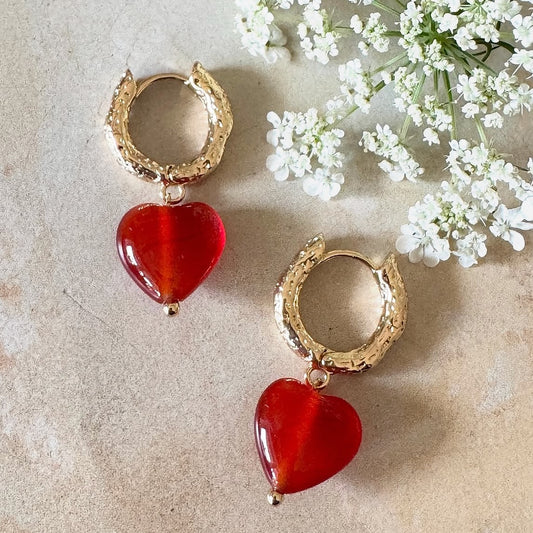 Precious heart earrings - Gold