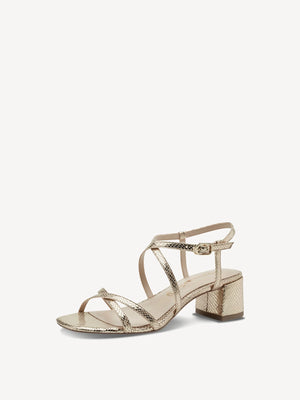 Sandales Femme Tamaris - Talon Bloc 4,5 Cm - Cuir - Confort Et Style - Modèle 1-28207-44 - Idéales Pour L'été