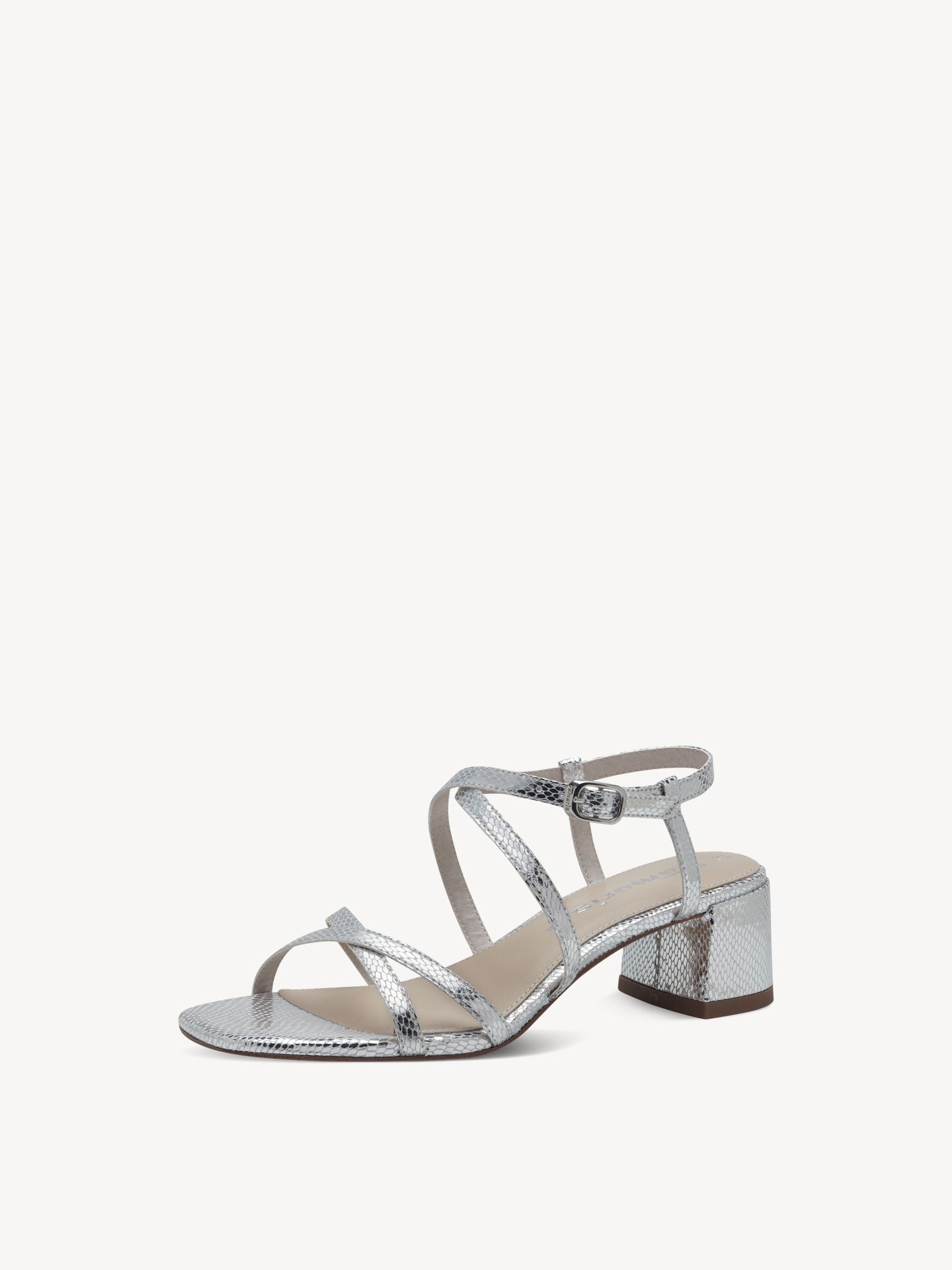 Sandalo Tamaris Donna 1-28204-42 Con Tacco A Blocco 5 Cm - Comodo Ed Elegante In Tessuto