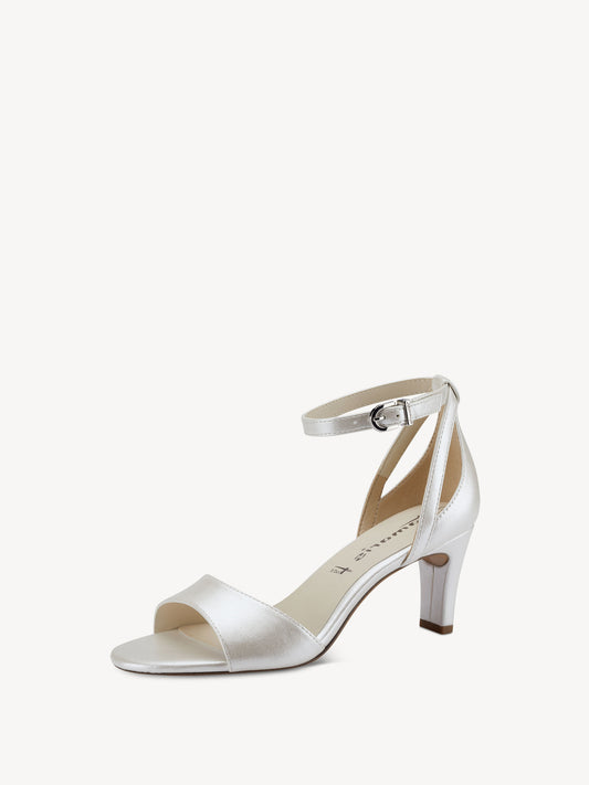 Tamaris - 28327 Heeled Sandal - Pearl