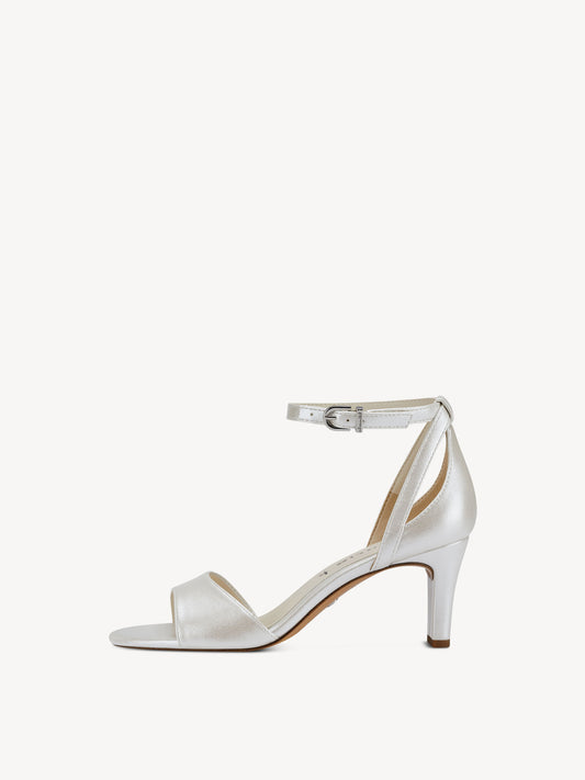 Tamaris - 28327 Heeled Sandal - Pearl