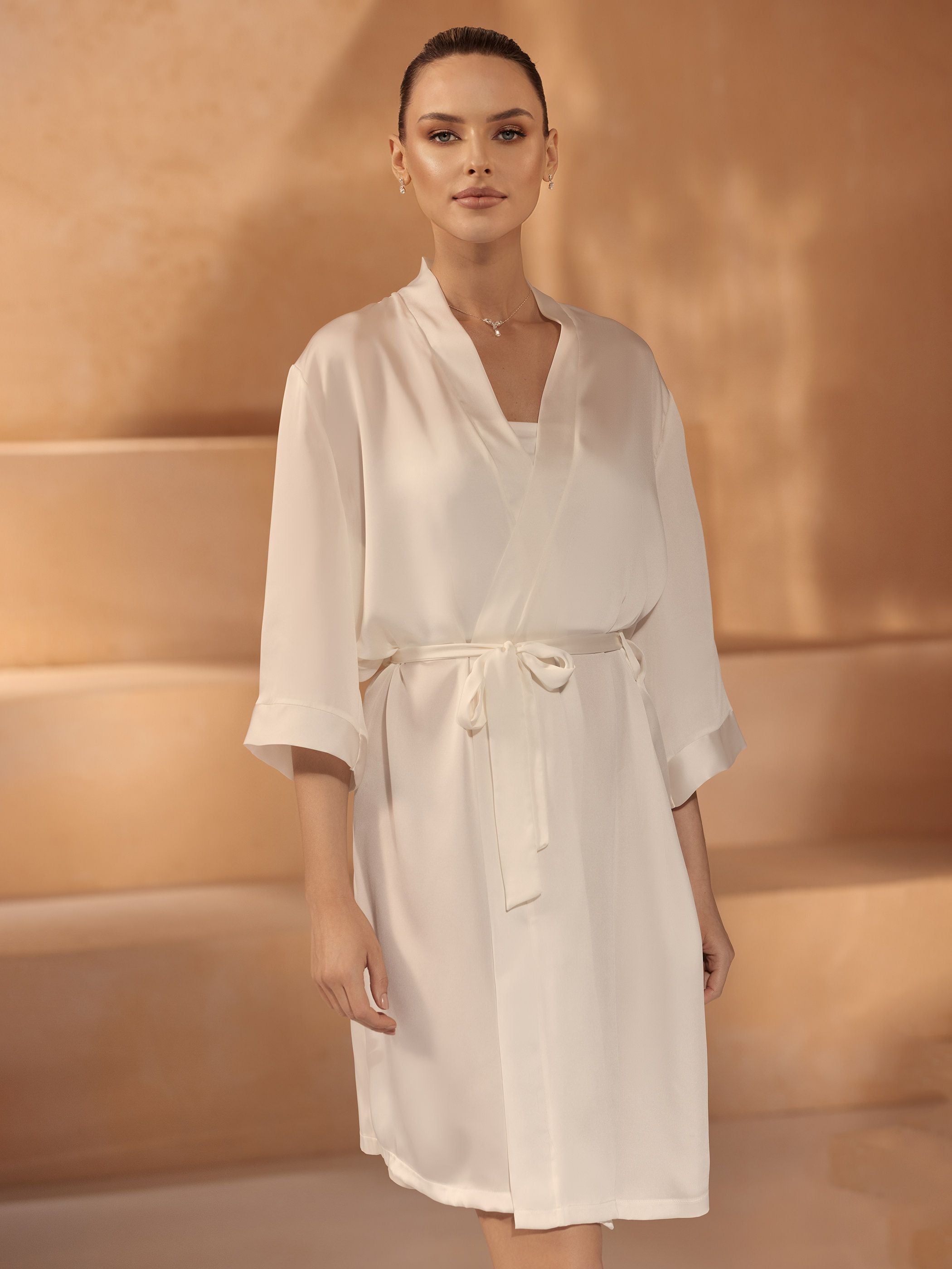 Satin robe
