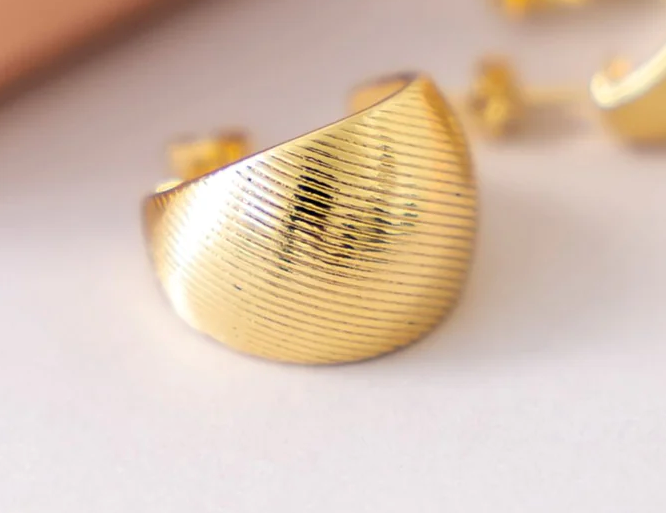 Brushed hoop - Gold