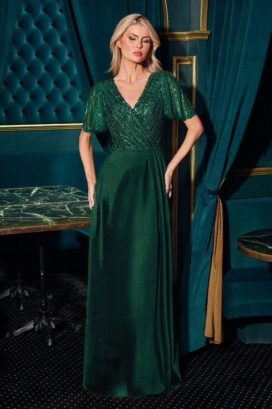 La Divine selskabskjole med kort ærme CC447