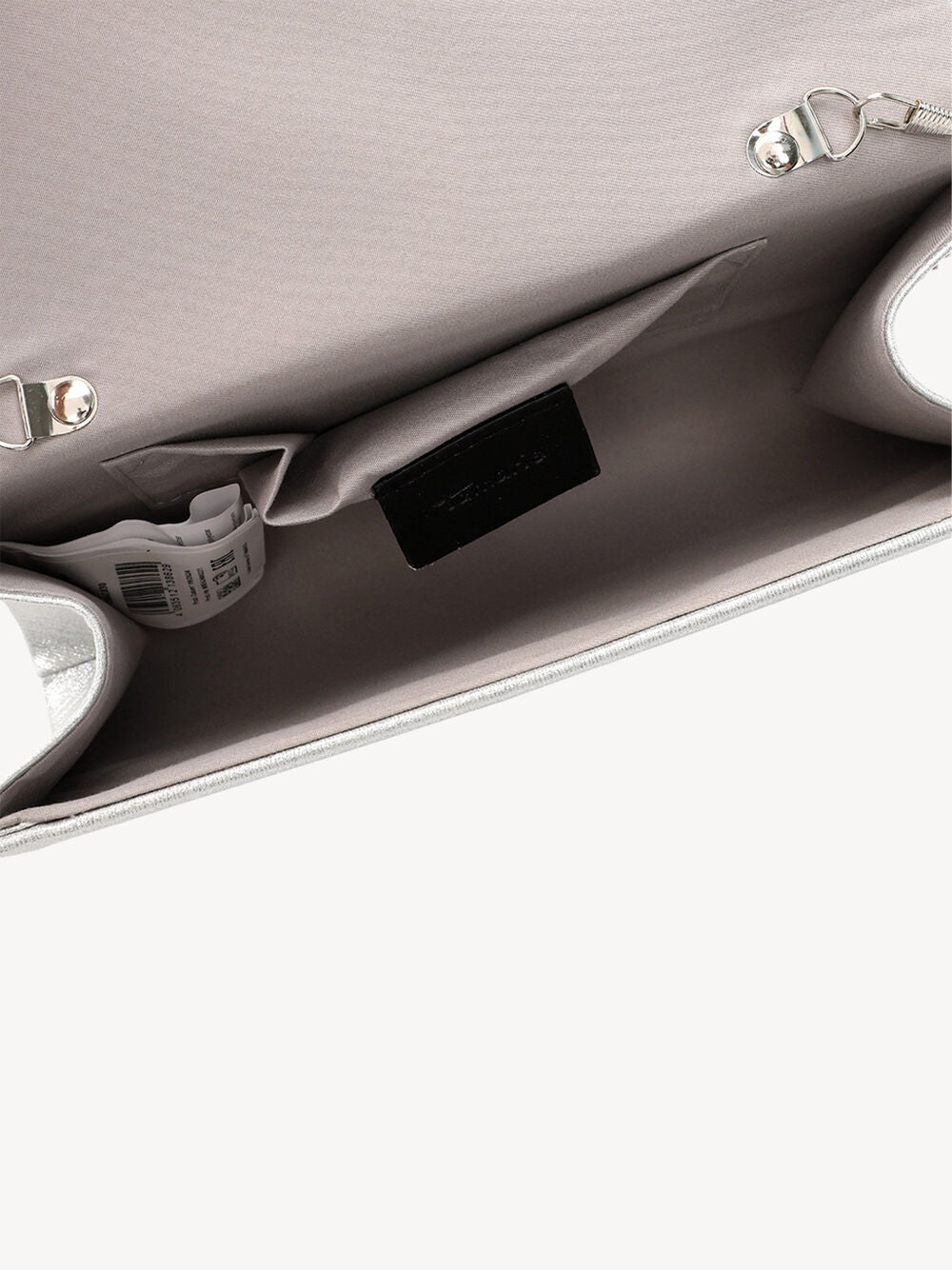 Sølv glitter festtaske - Drapering - med rem