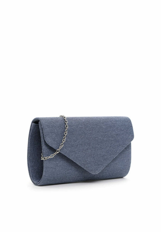Blå festtaske - Denim - med rem