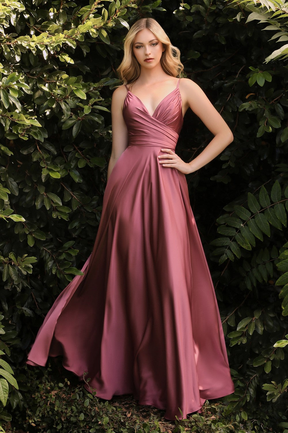 Mauve rose satin dress La Divine 7485 TP Kjoler Mauve rose satin dress La Divine 7485 TP Kjoler