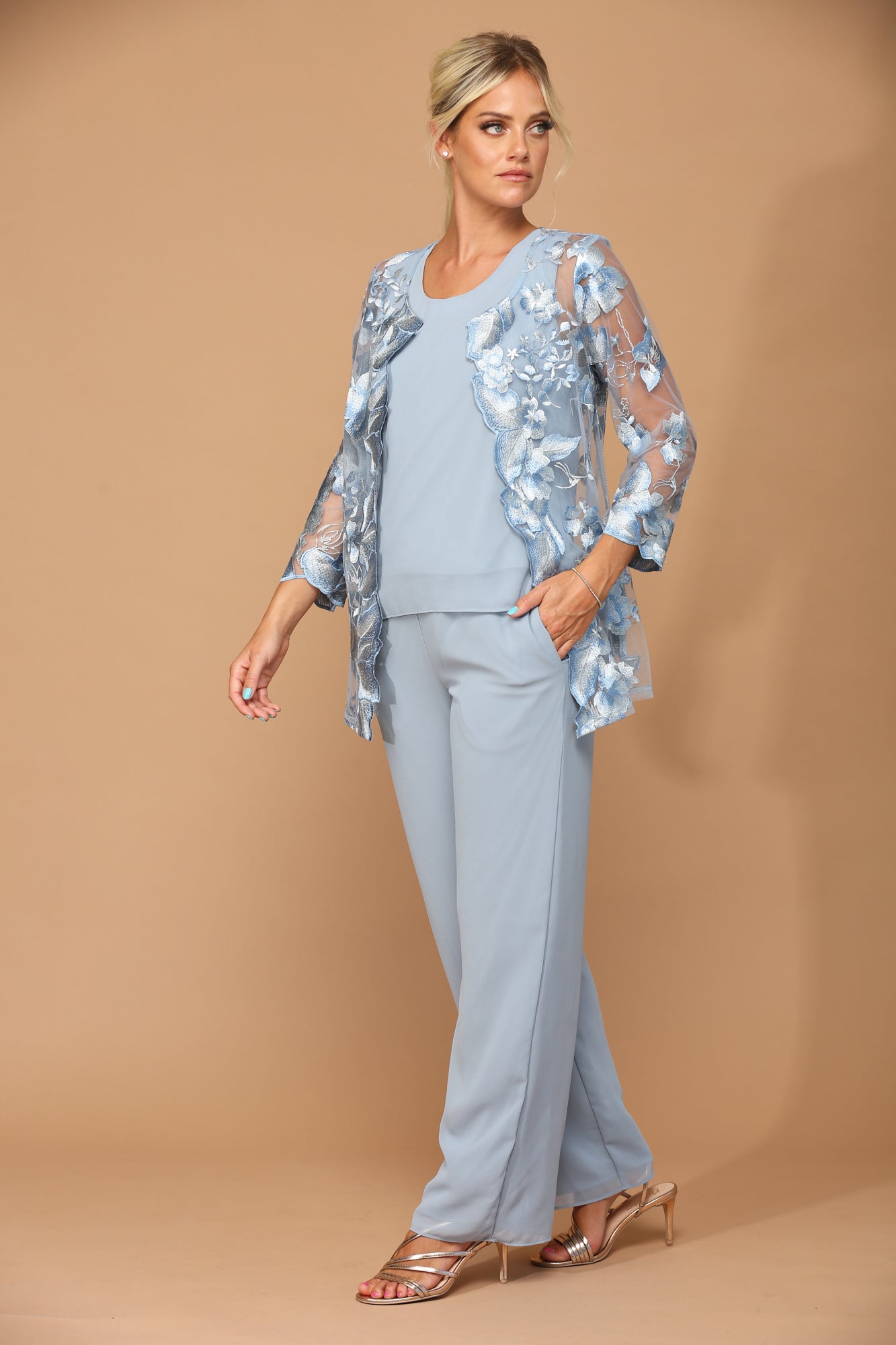 Light blue pantsuit set