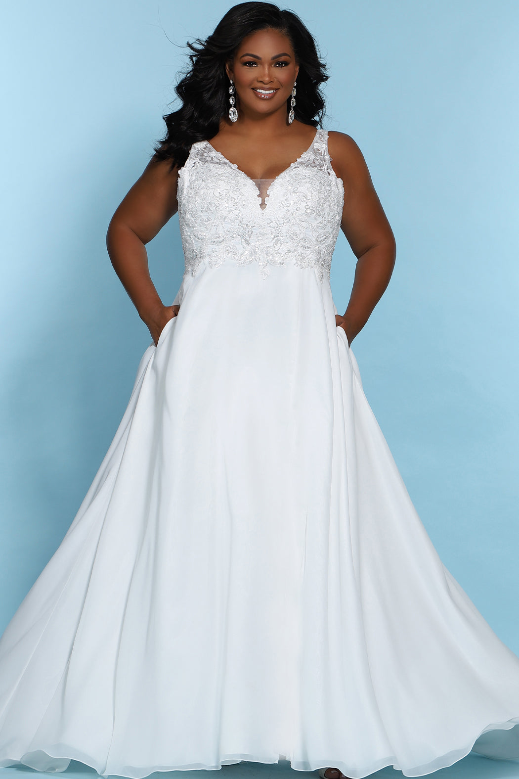 Plus size wedding dress Katy – TP Kjoler - Main Image