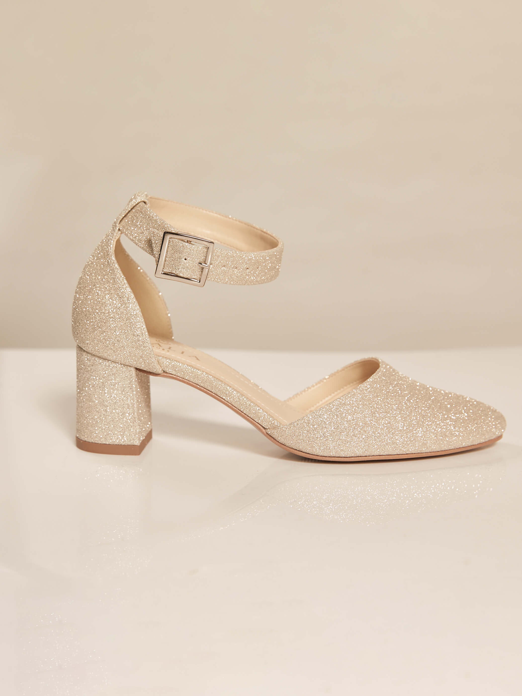 Wedding shoes gold glitter Vera