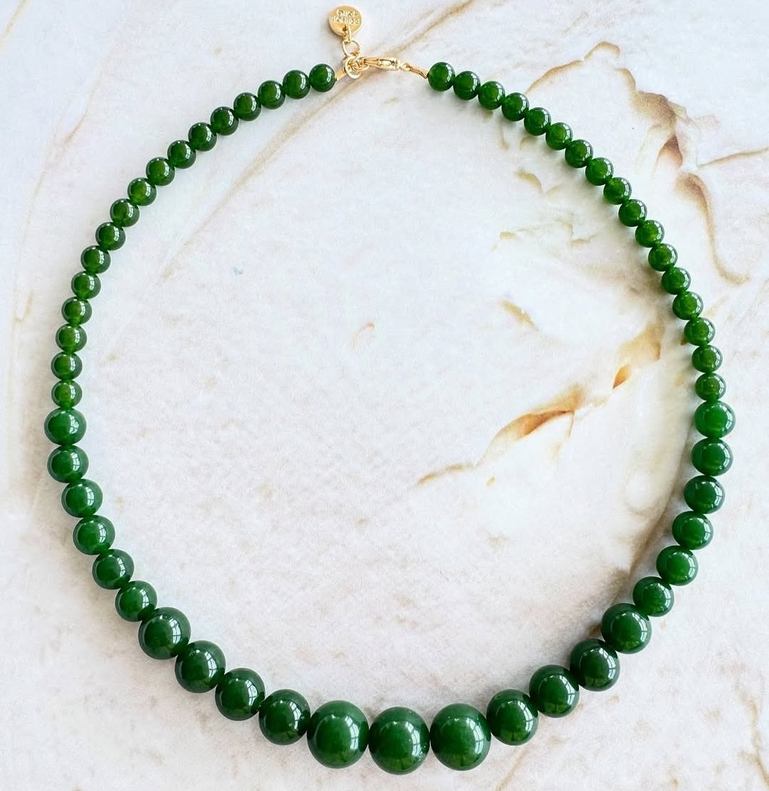 Green jade necklace