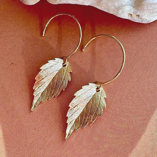 Leaf earrings - Gold