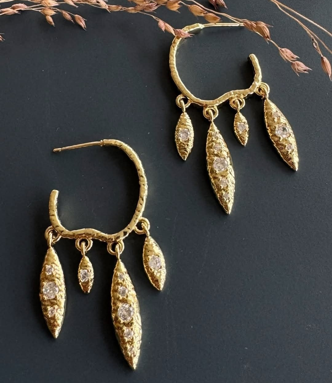 Michelle earrings - Gold large