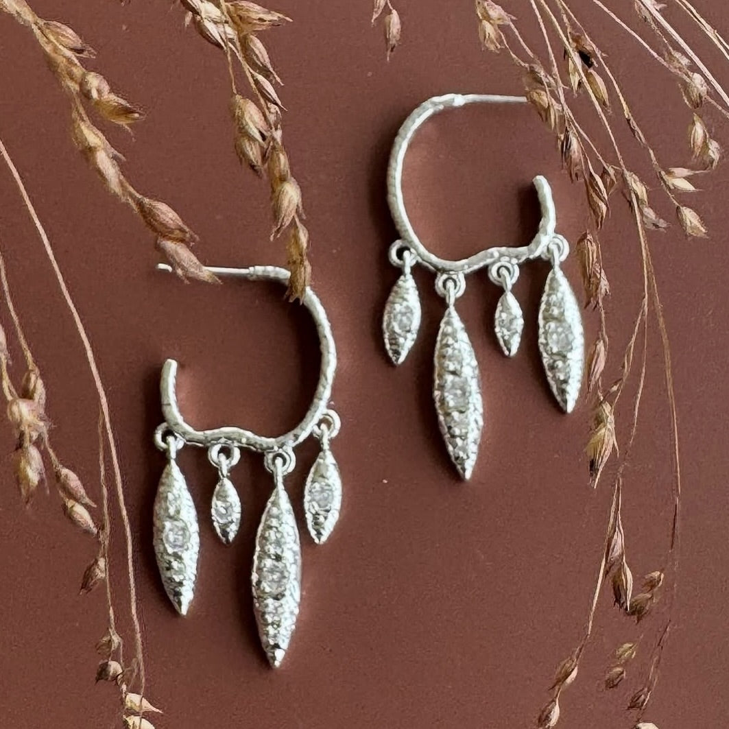 Michelle earrings -  Silver large