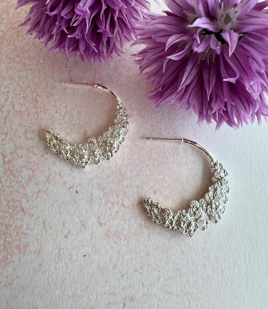 Moon hoops -  Silver
