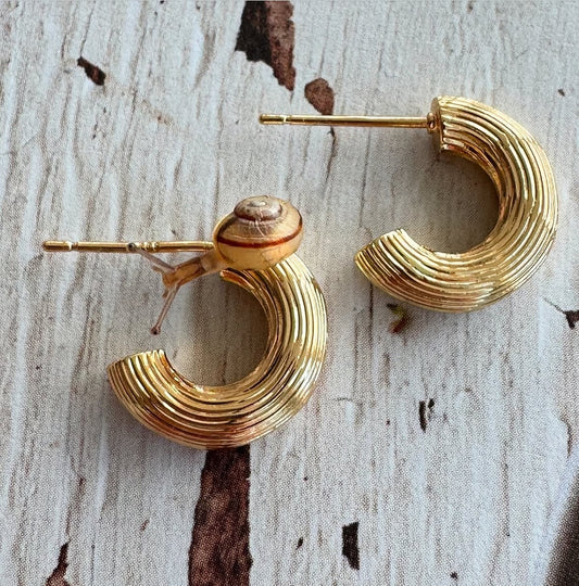 Twist hoops - Gold