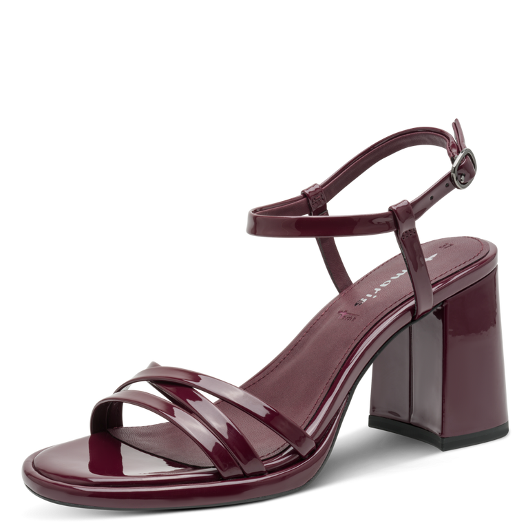 Tamaris - 28328 Sandal - Merlot patent