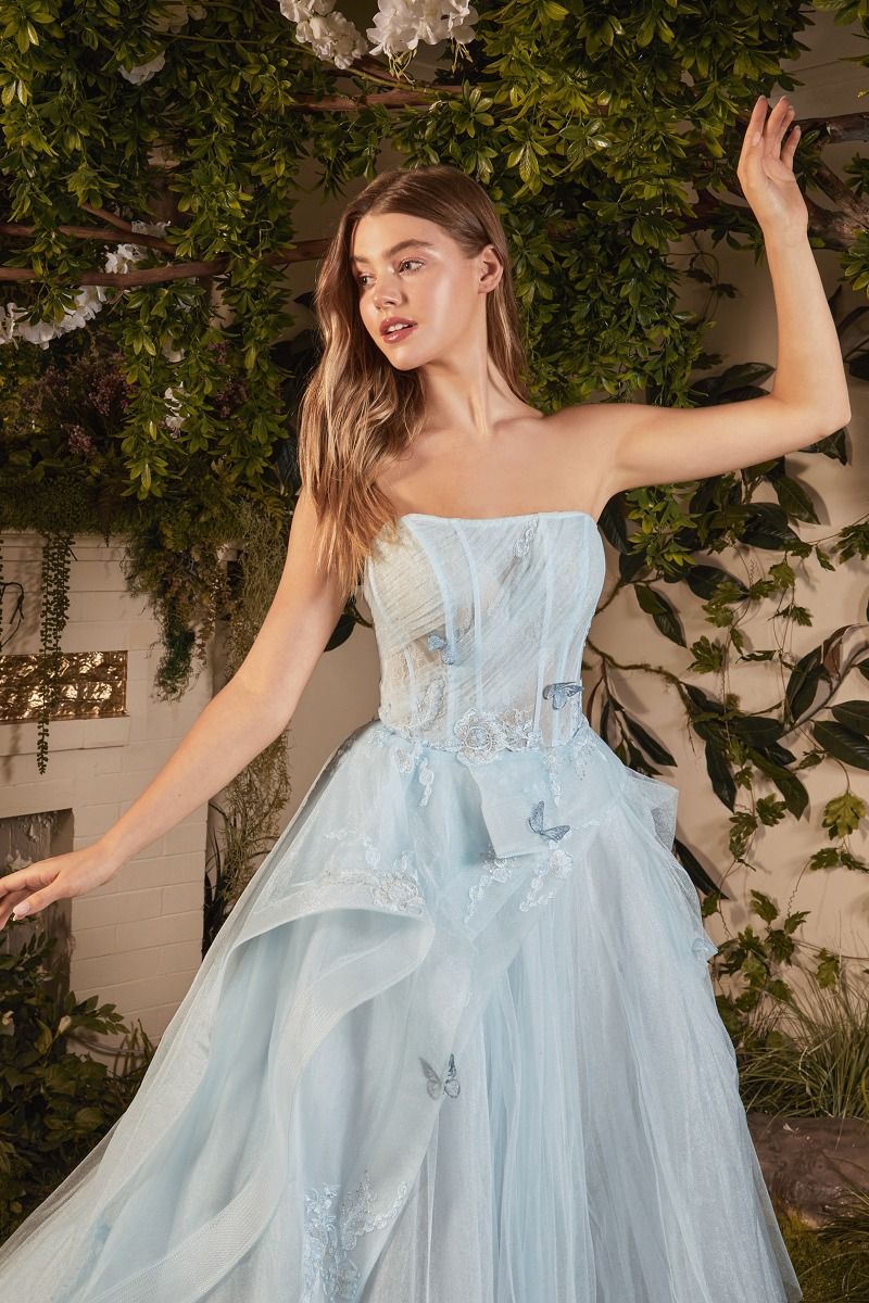 Andrea & Leo Couture strapless tulle prom dress A1021