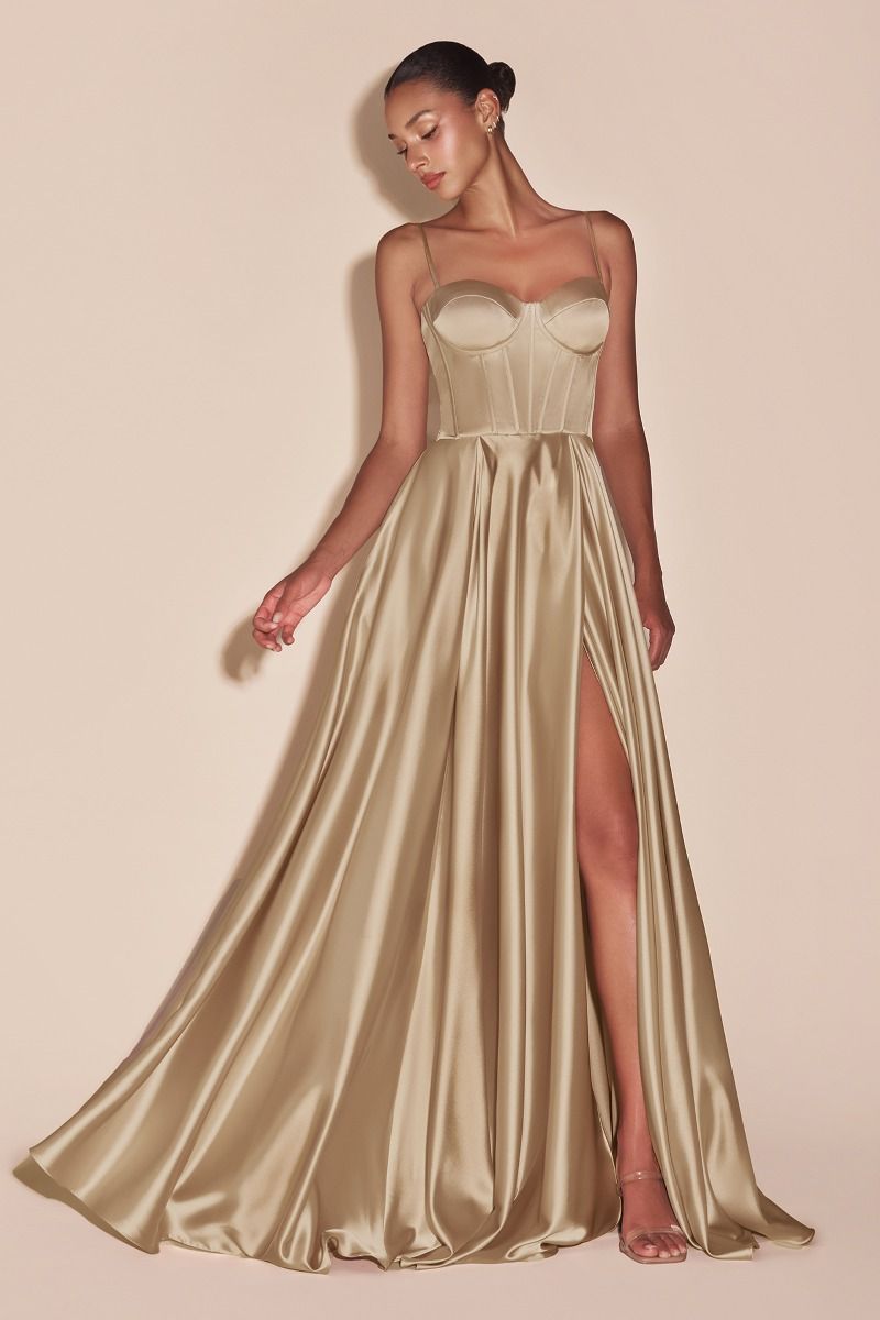La Divine CD337 Corsage Ball Gown in Satin TP Kjoler La Divine CD337 Corsage Ball Gown in Satin TP Kjoler