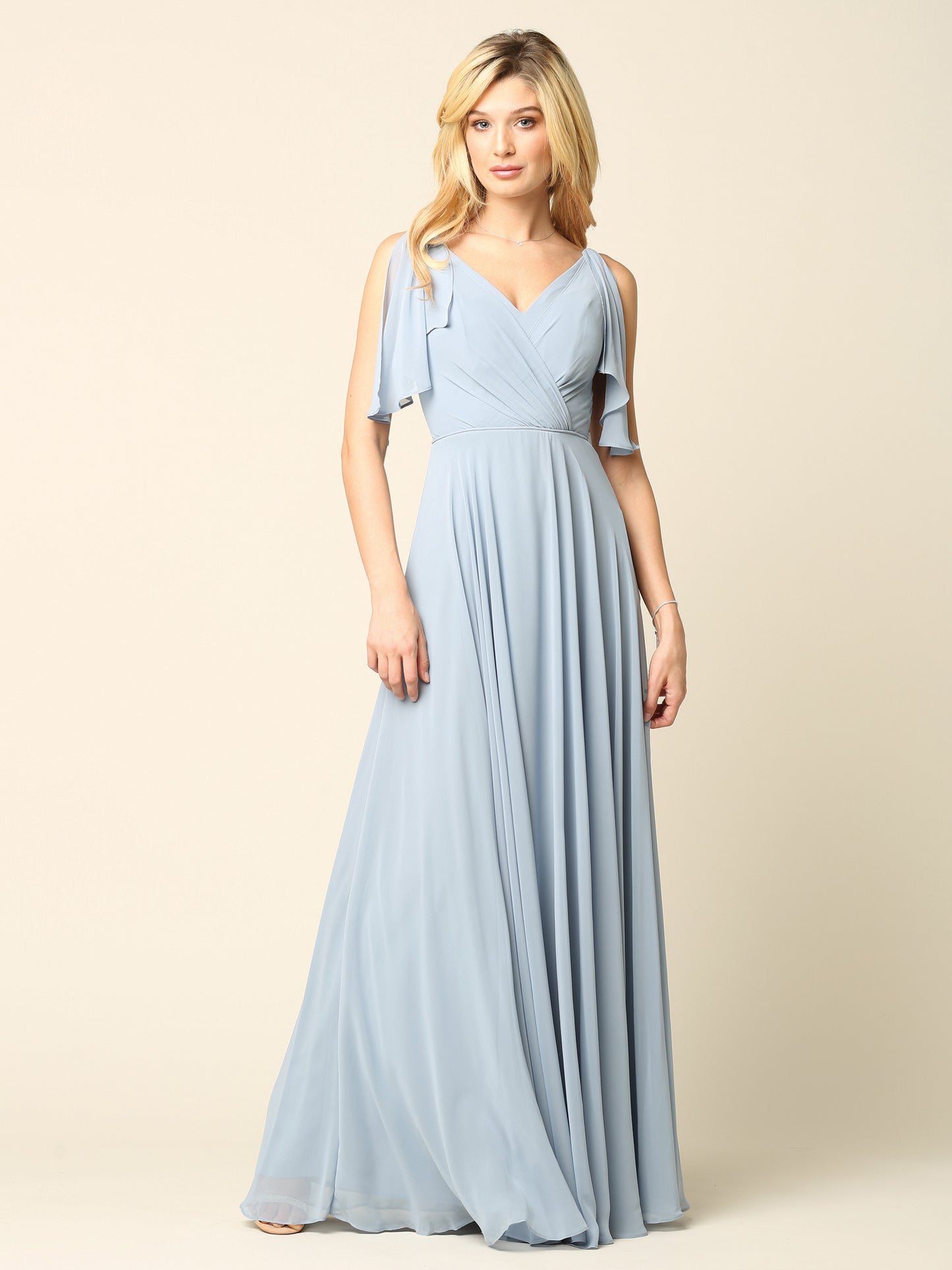 Cute and simple long party dress with short sleeves TP Kjoler Cute and simple long party dress with short sleeves TP Kjoler