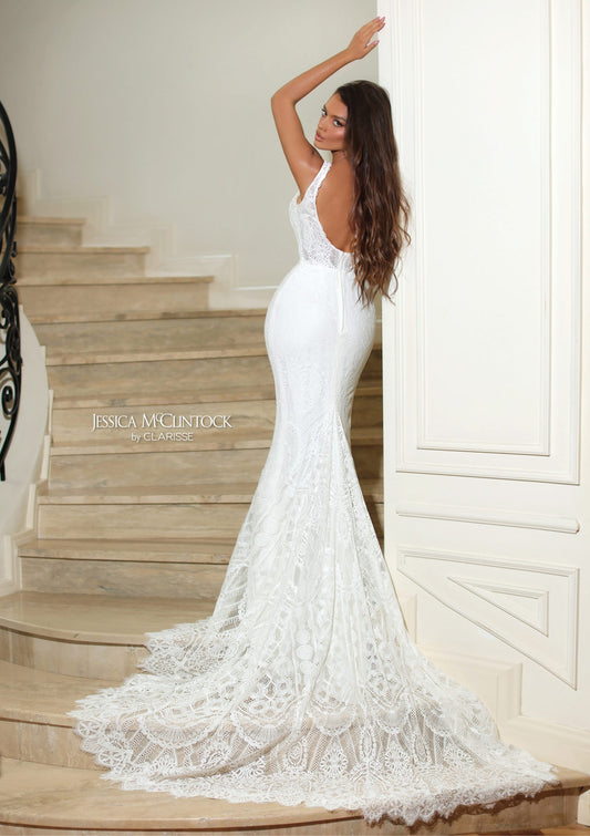 Lace wedding dress with train 700261