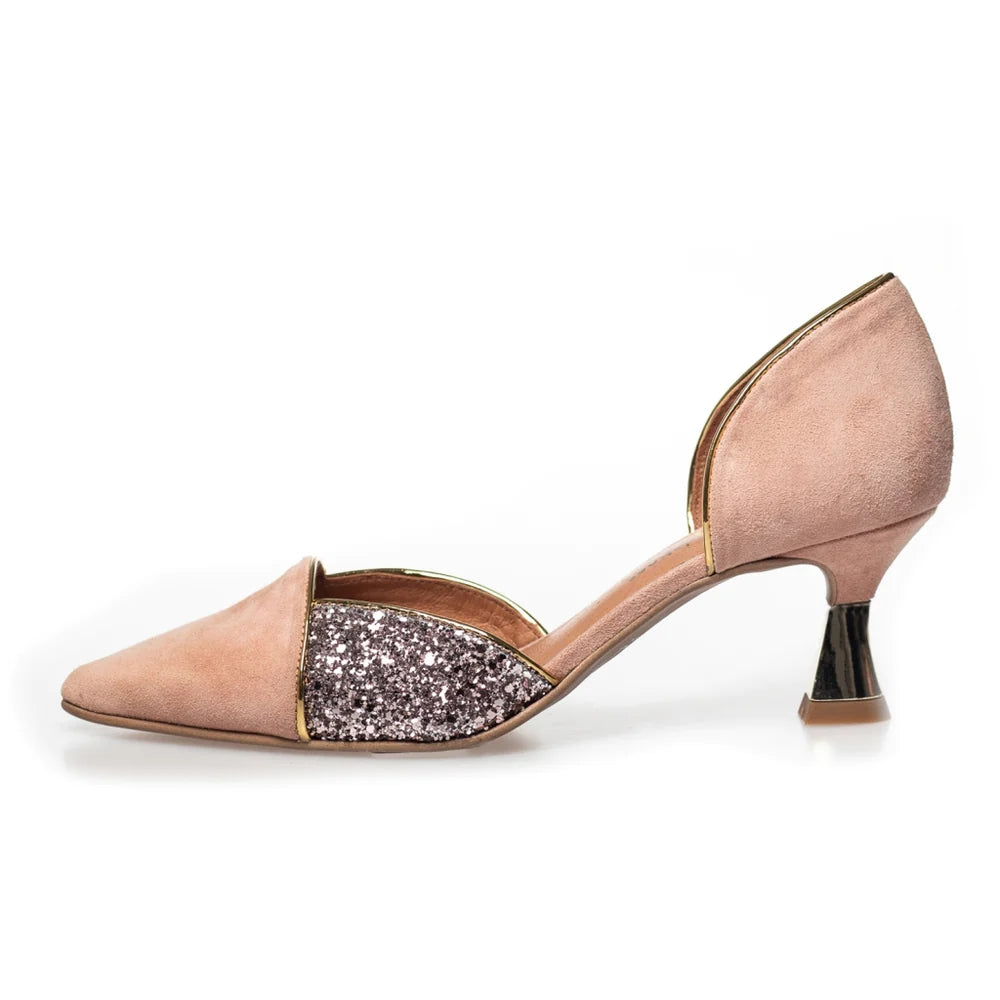 PARIS - Copenhagen Shoes - Glitter Nude Multi