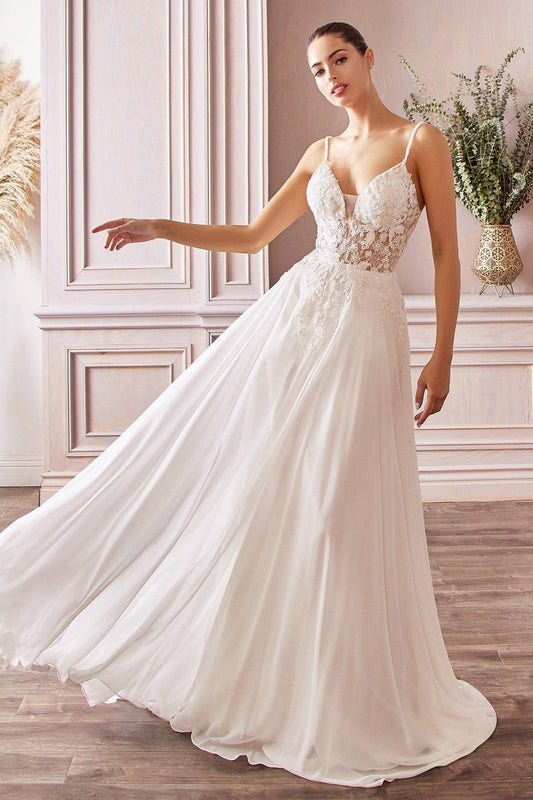 Wedding dress in light chiffon TY11 