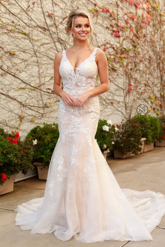 Classic mermaid wedding dress H493