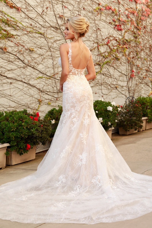 Classic mermaid wedding dress H493
